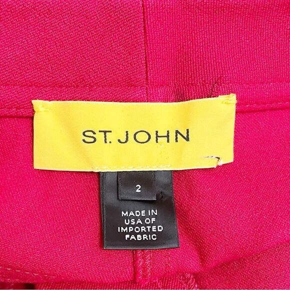 Vintage St. John Sport Pants Red Straight Leg Stretch Trouser Women’s Size 2 - Picture 10 of 12